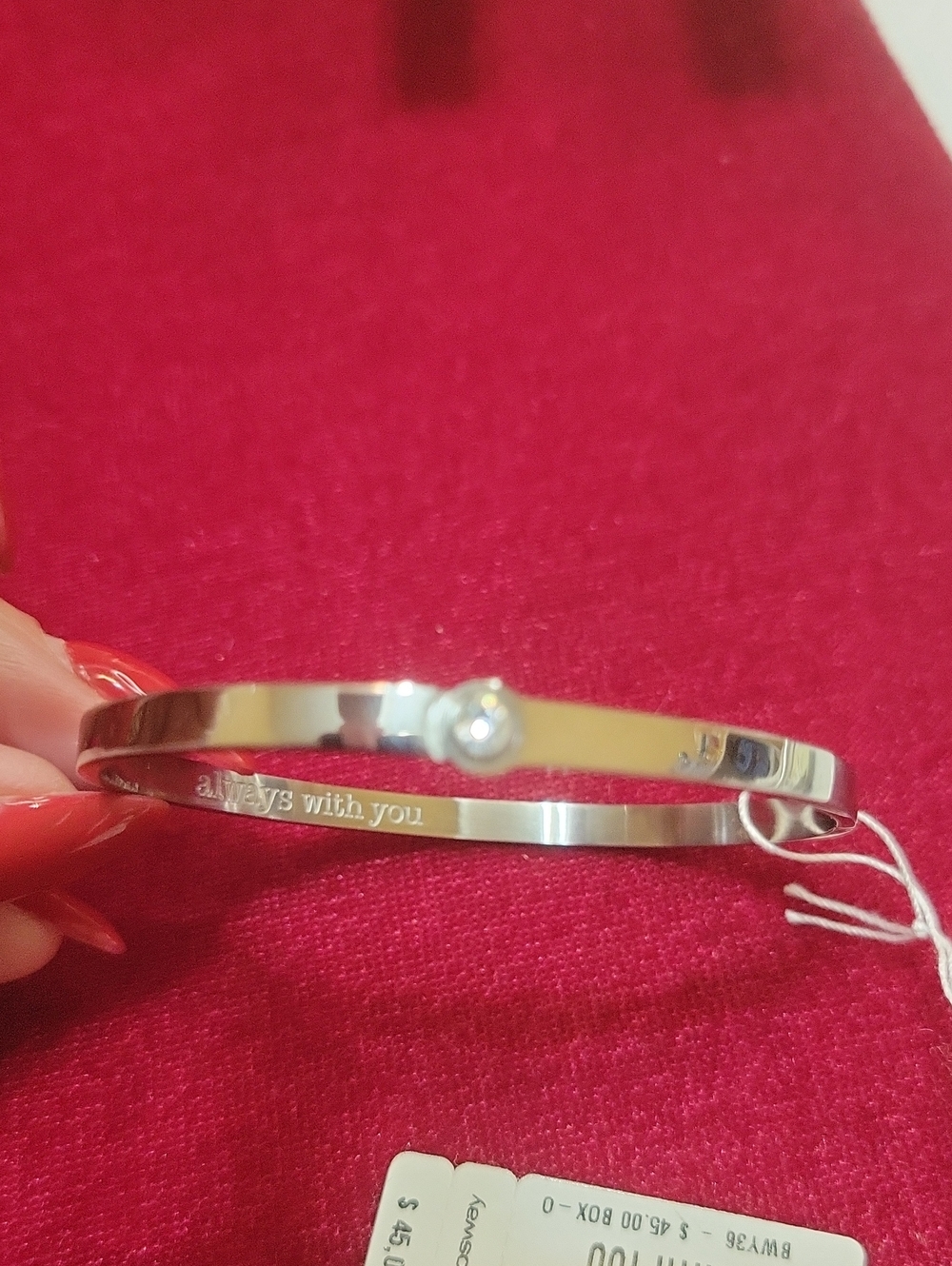 New Brosway Italia Polished Bangle Bracelet with CZ Accent - Always With You